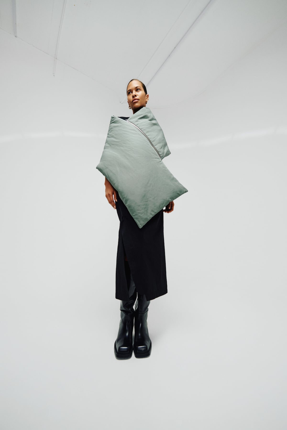 Chisa - Cotton fusion skirt I Pirate black