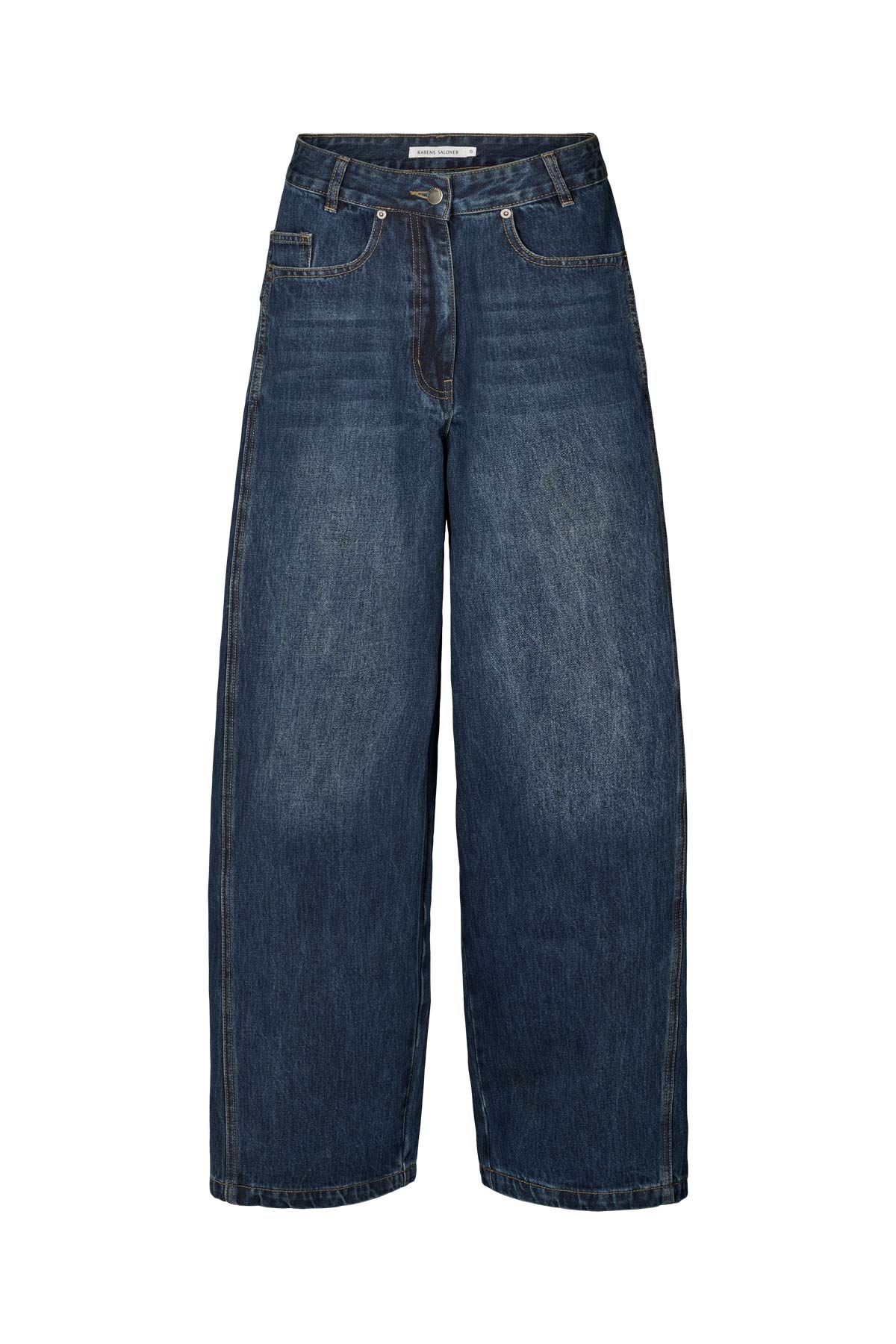 Lane - Patchwork denim wide leg pants I Dark washed indigo