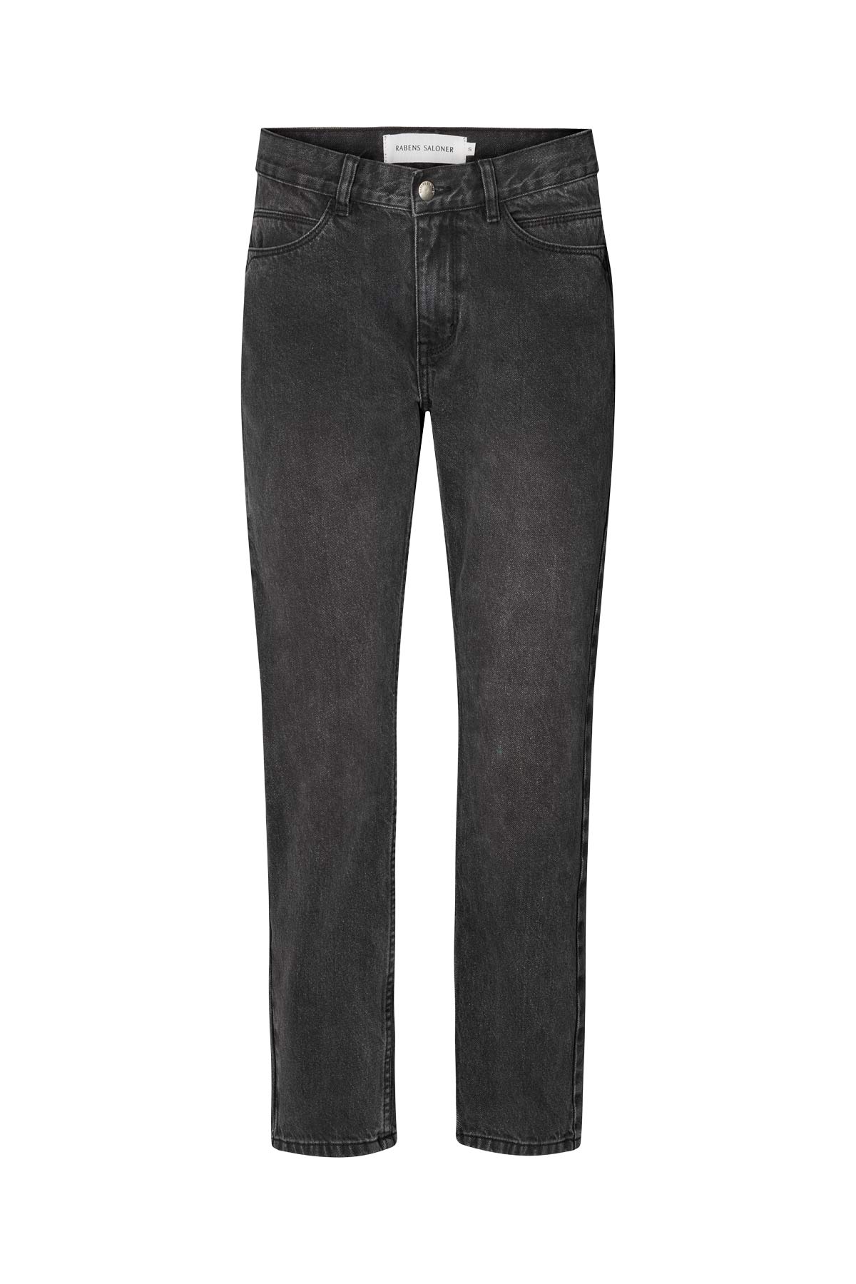 Fine - Denim black cropped pants I Washed black denim