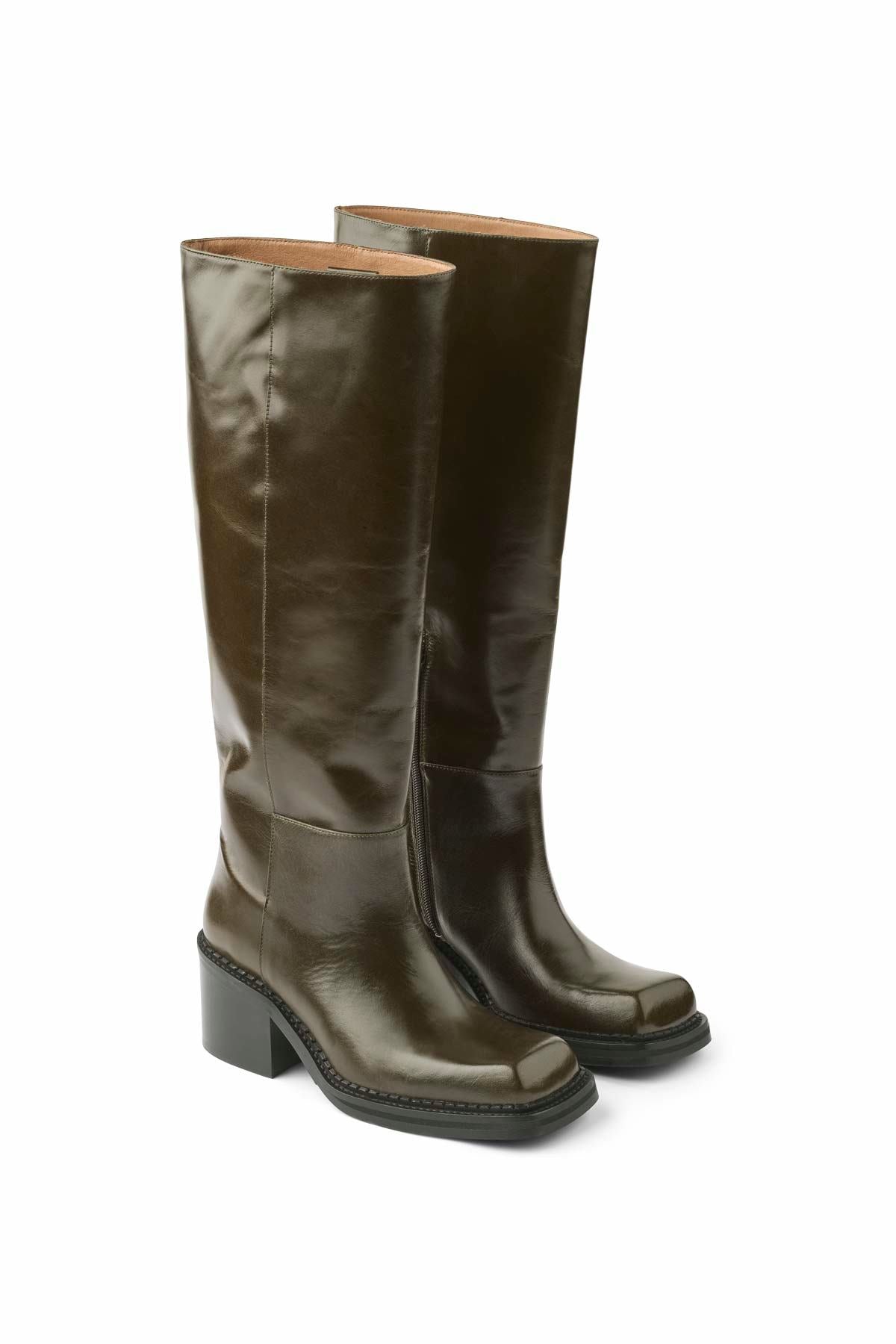 Prana - Chunky heel boot I Forest green