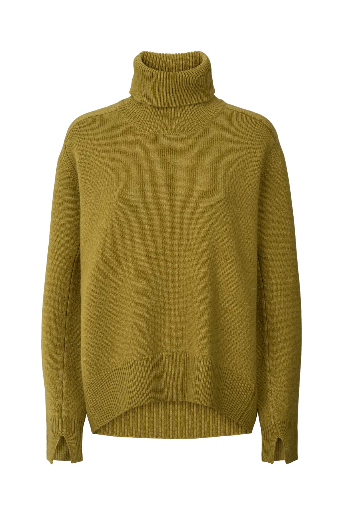 Celly - Pure wool roll neck sweater I Fern green