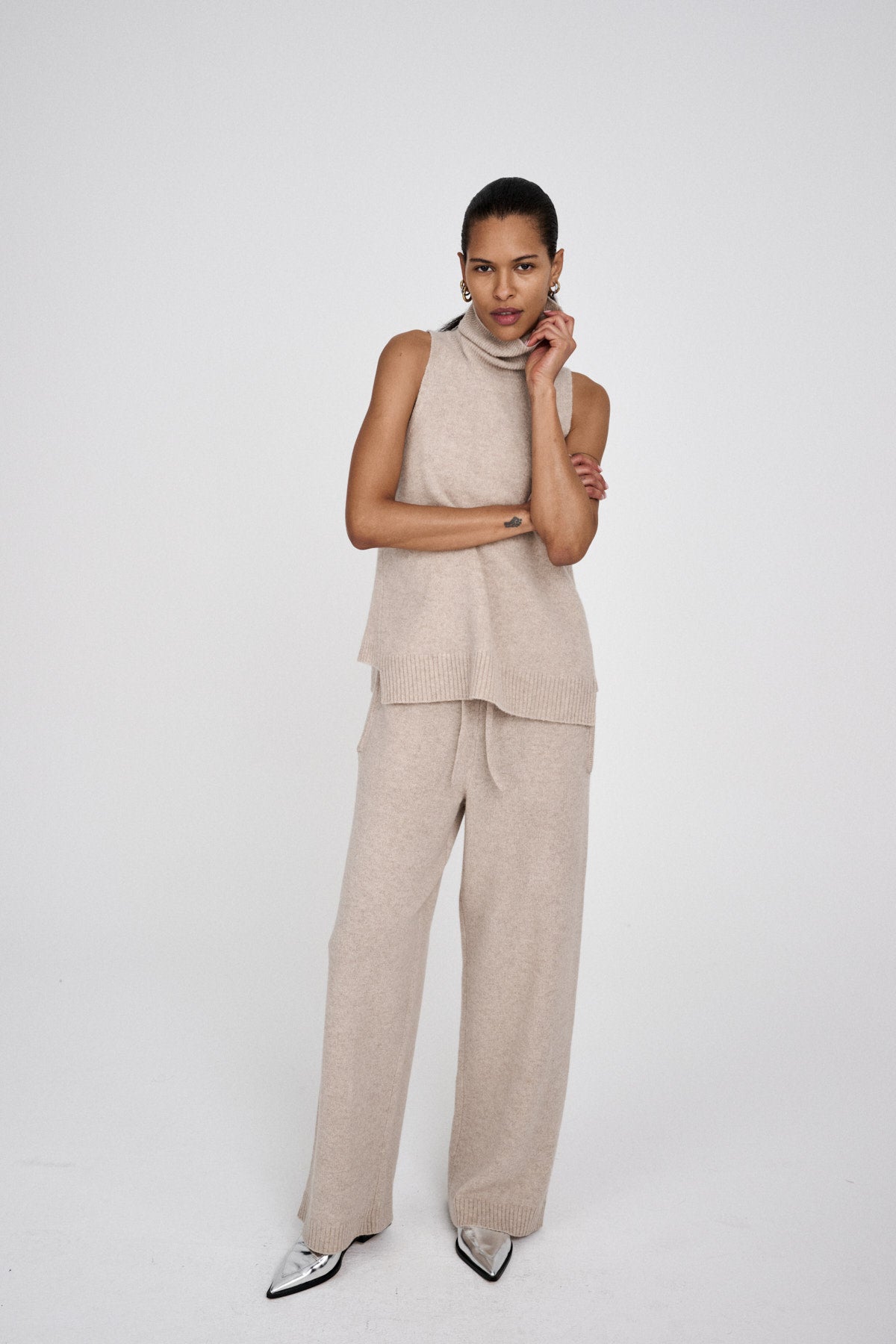 Dianne - Pure wool lounge pants I Navy