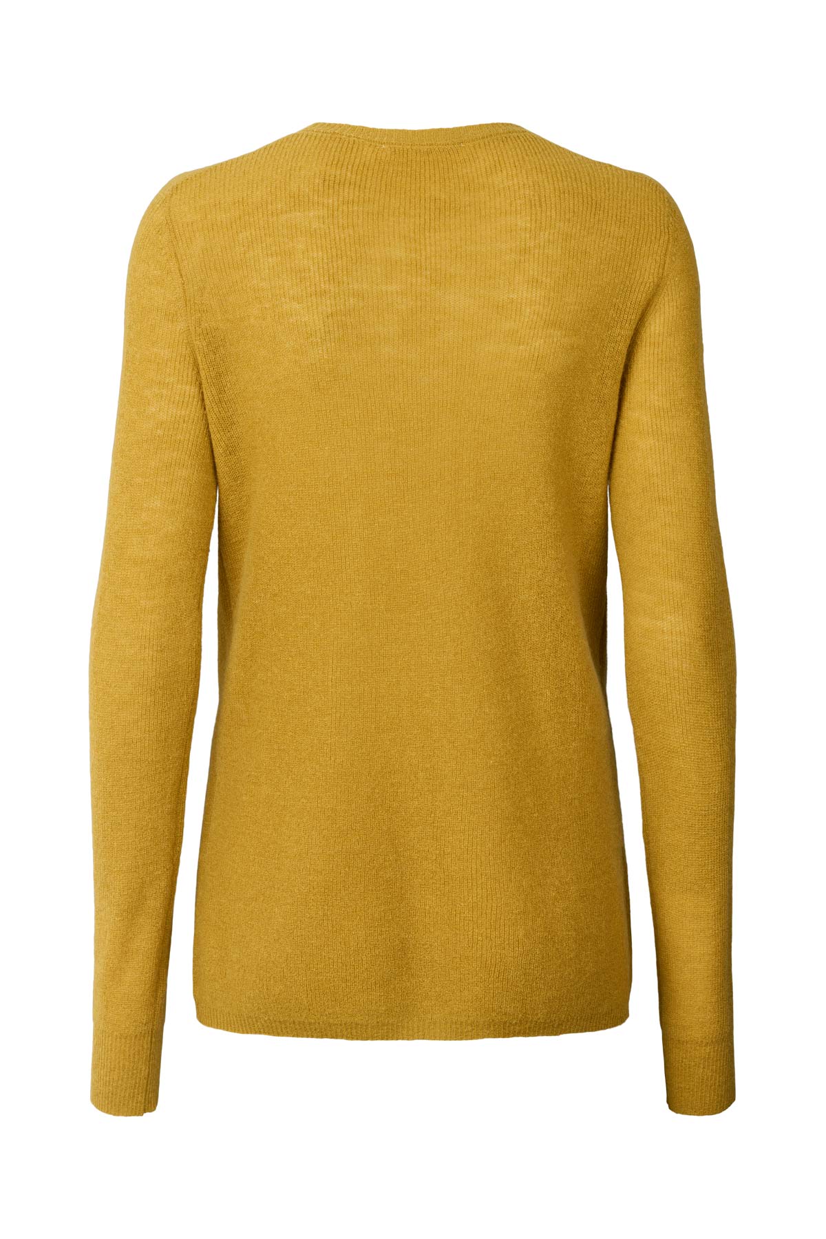 Shauna - Waffled knit long sleeve top I Mustard