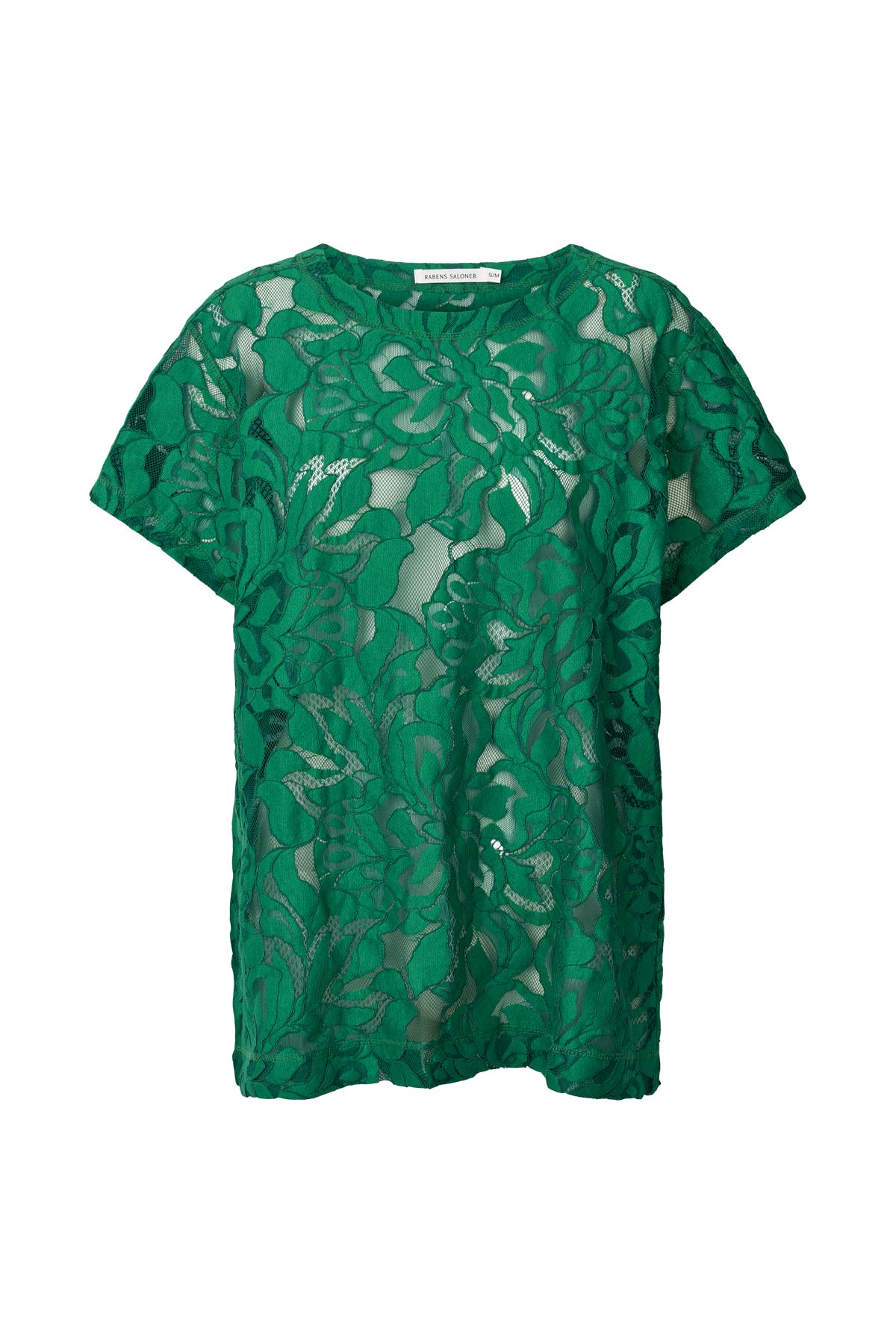 Enia - Orchid lace oversize t-shirt I Verdant green