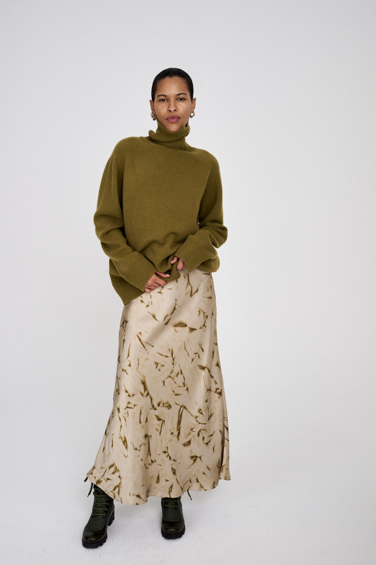 Ellery - Crystal bias skirt I Midnight black combo