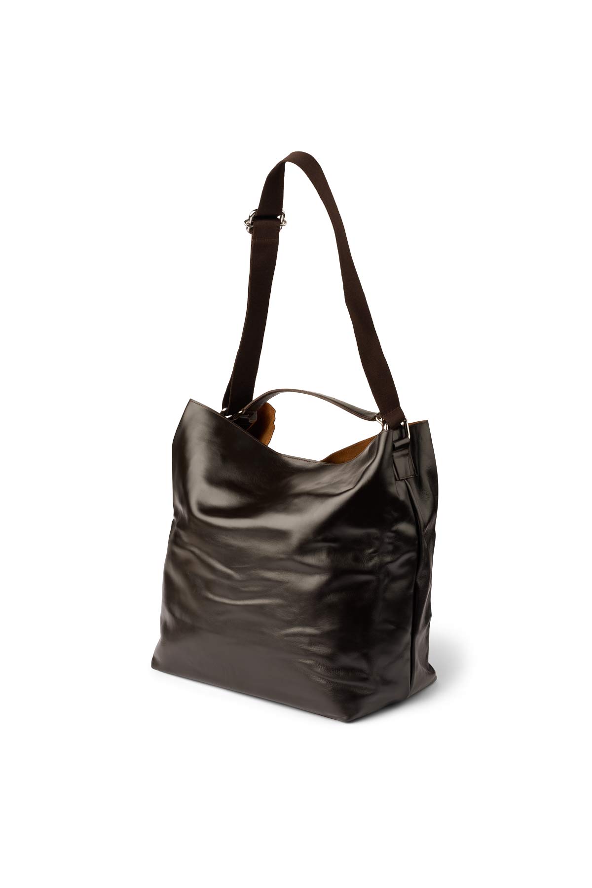 Daya - Leather large bucket bag I Coffee