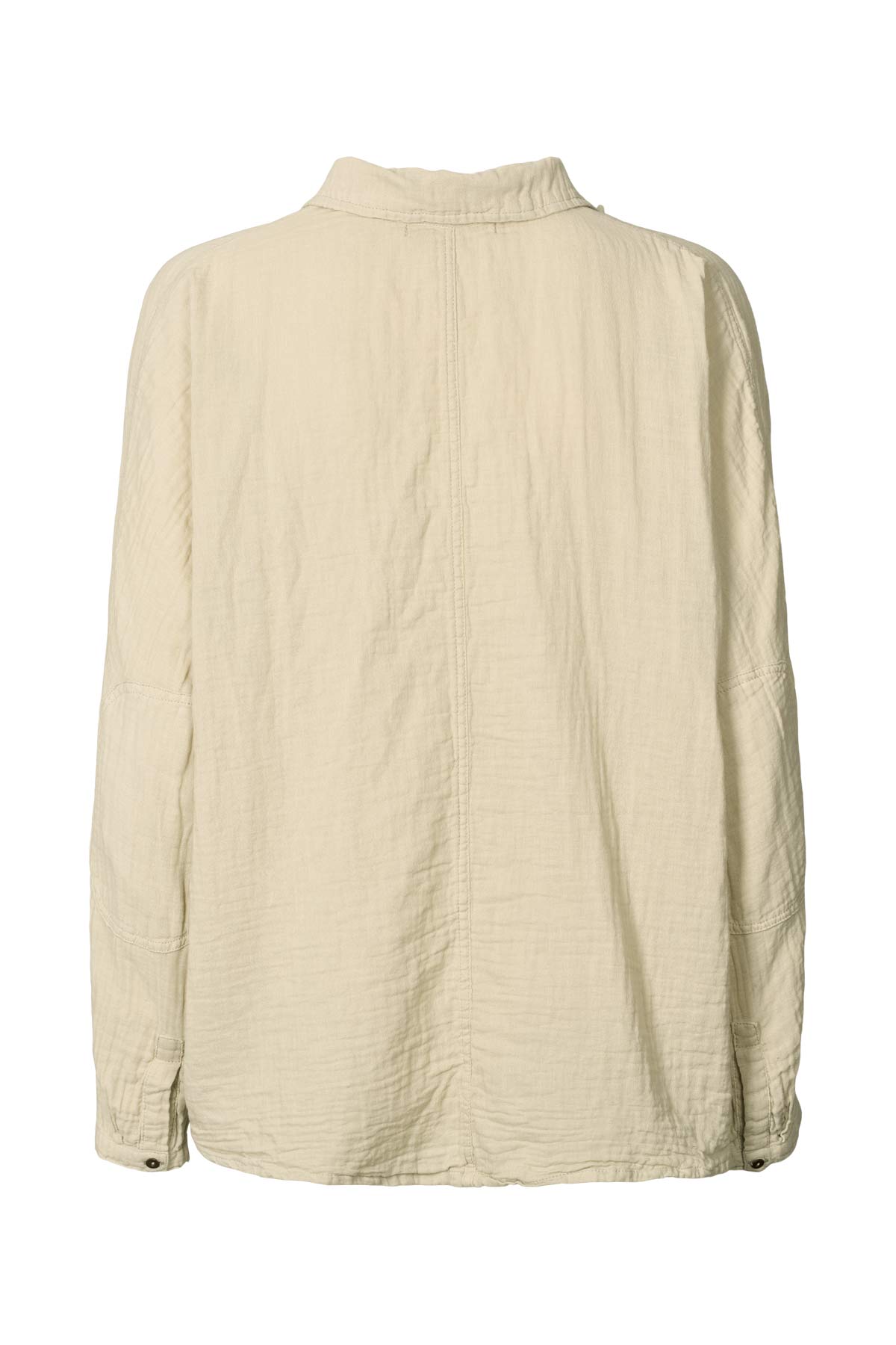 Cotton double elbow patch shirt - Jojo I Pelican grey