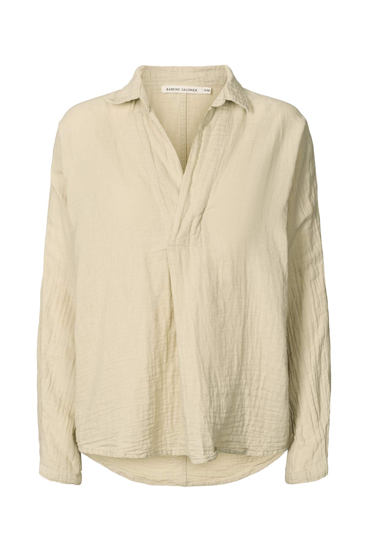 Cotton double elbow patch shirt - Jojo I Pelican grey
