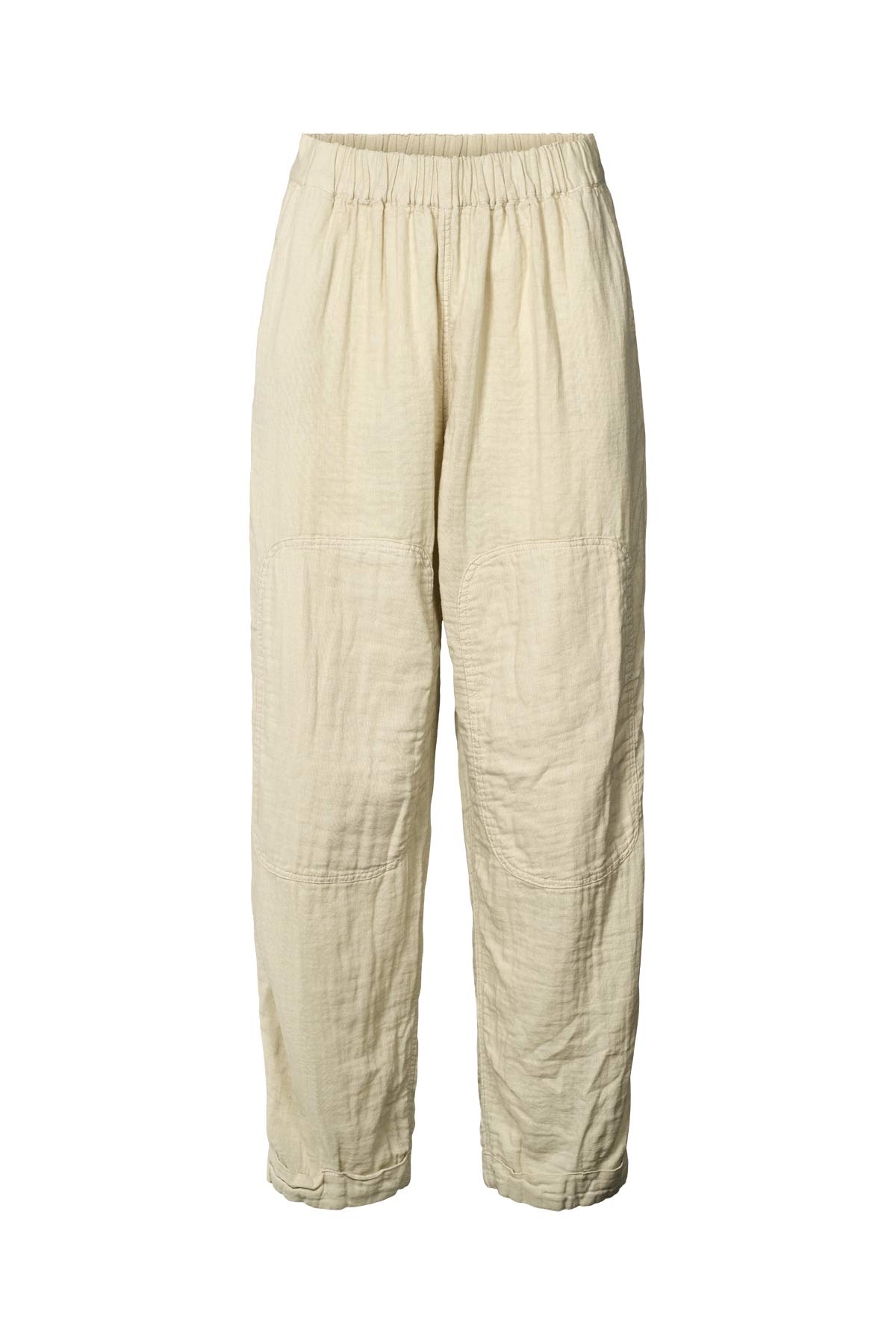 Cotton double knee patch pants - Johanne I Pelican grey