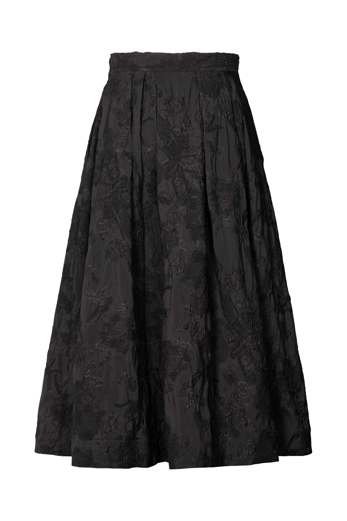 Clipped jacquard full skirt - Bisharo I Pirate black