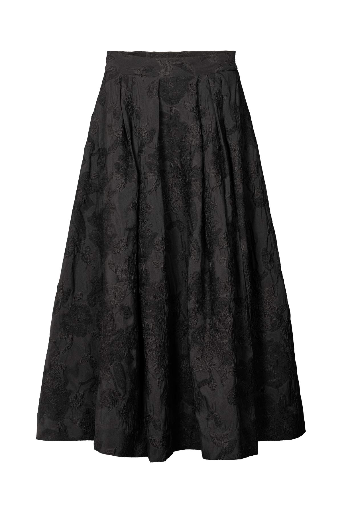 Clipped jacquard full skirt - Bisharo I Pirate black
