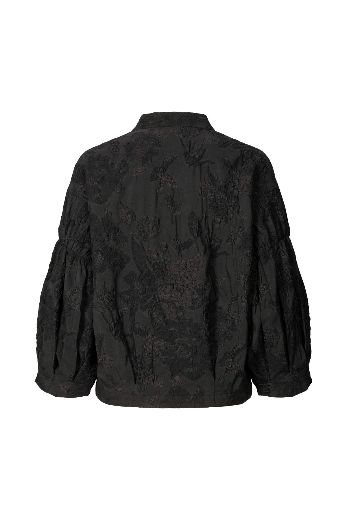 Clipped jacquard shirt jacket - Candie I Pirate black