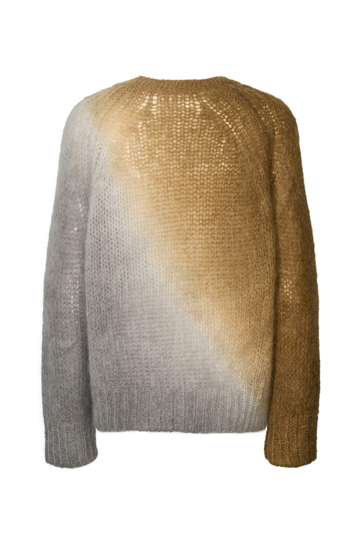 Jasmin - Cross dye boxy sweater I Dark toffee grey combo