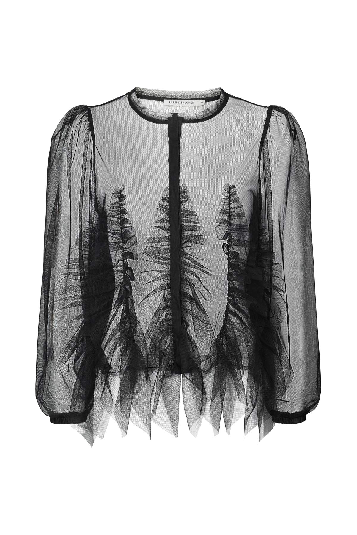 Frilly tulle shirt - Gida I Black