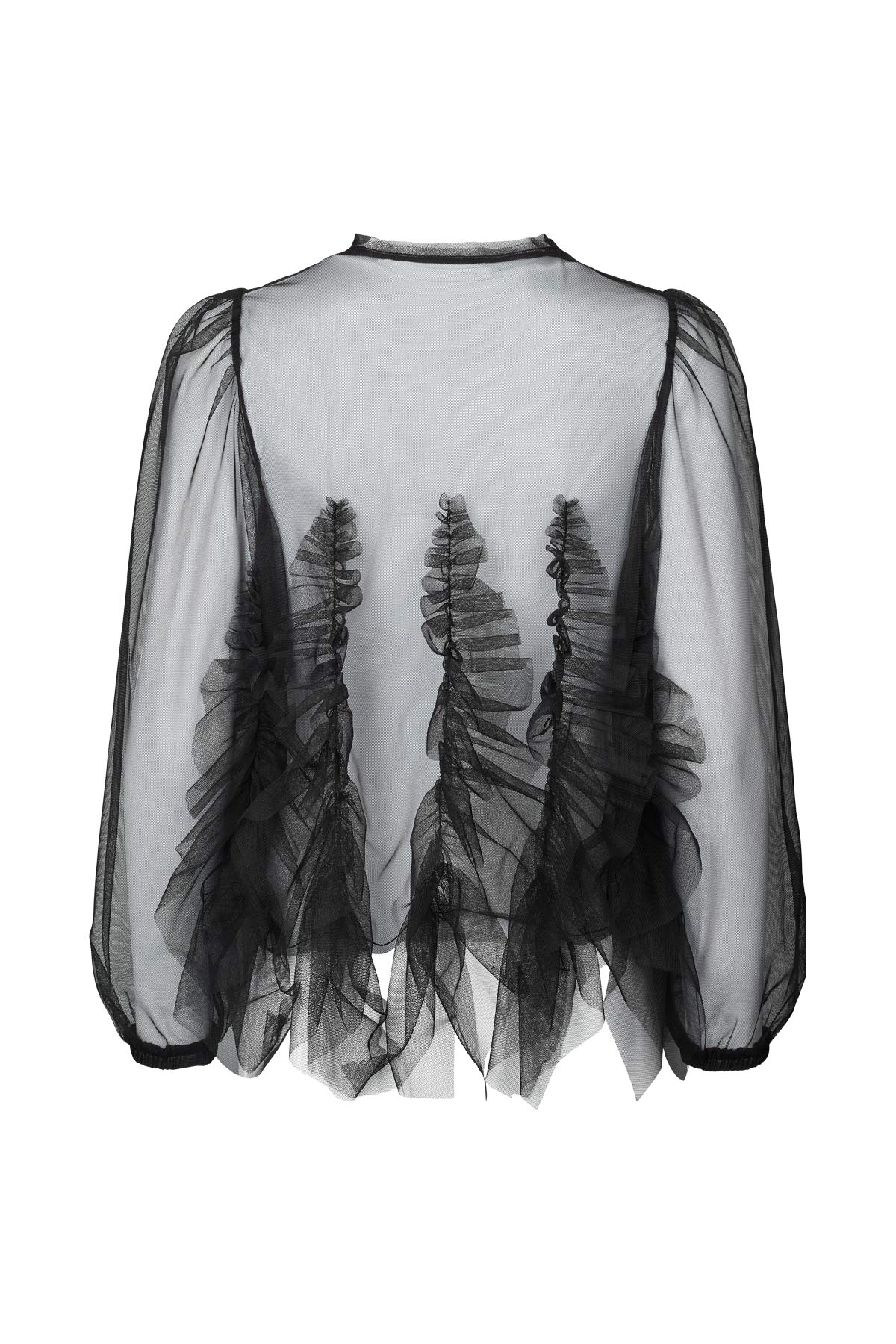 Frilly tulle shirt - Gida I Black