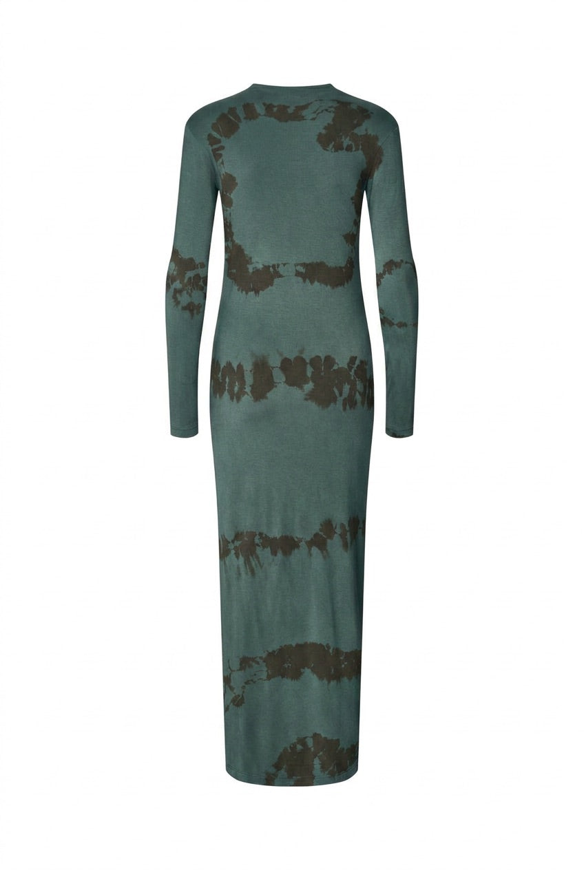 Lykka - Cosmic long jersey dress I Anthracite combo