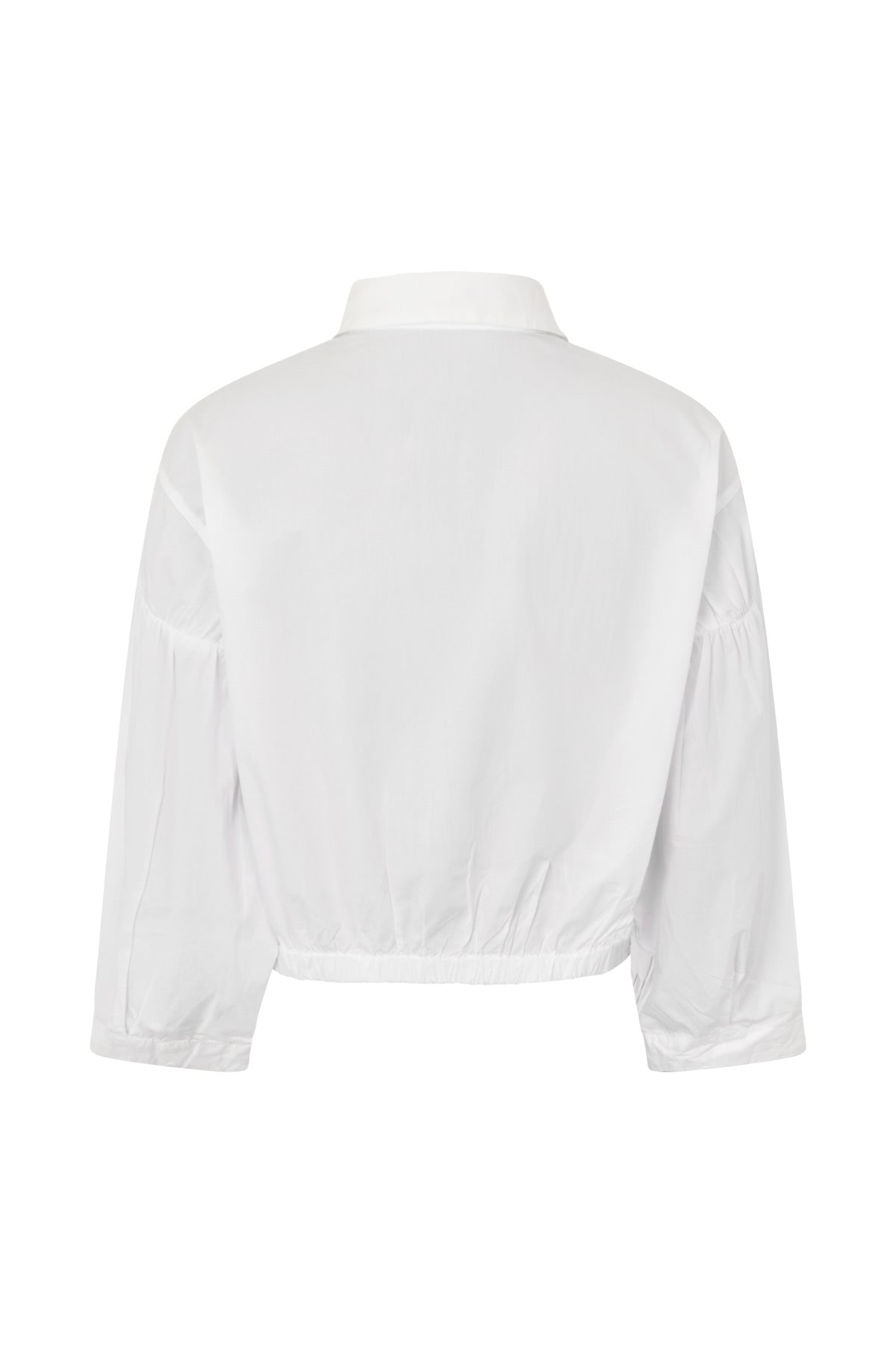 Veda - Poplin shirt box pleat sleeve I White