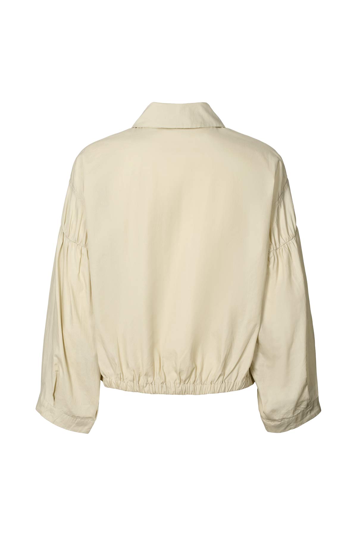 Poplin shirt box pleat sleeve - Veda I Pelican grey