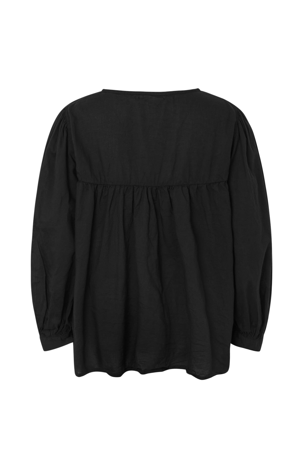 Eike - Cotton full sleeve blouse I Black