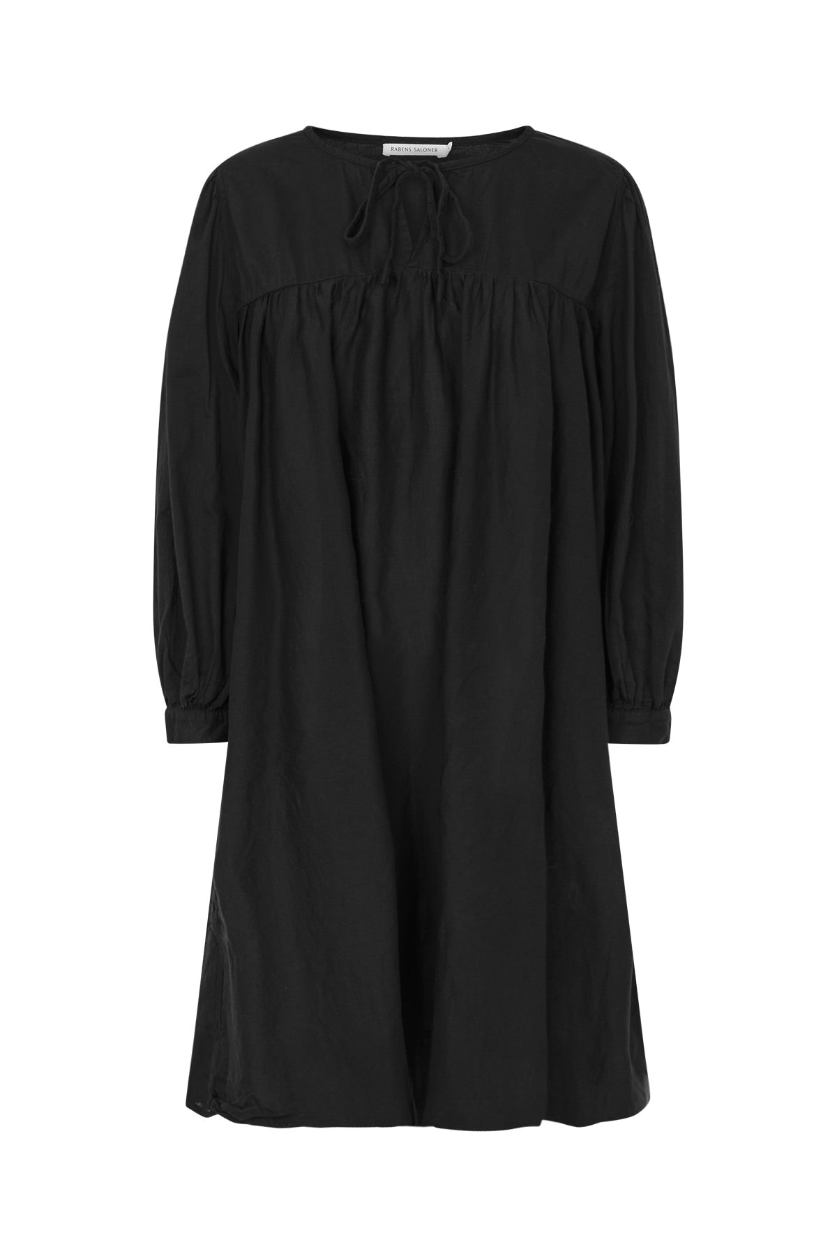 Elda - Cotton full sleeve dress I Black