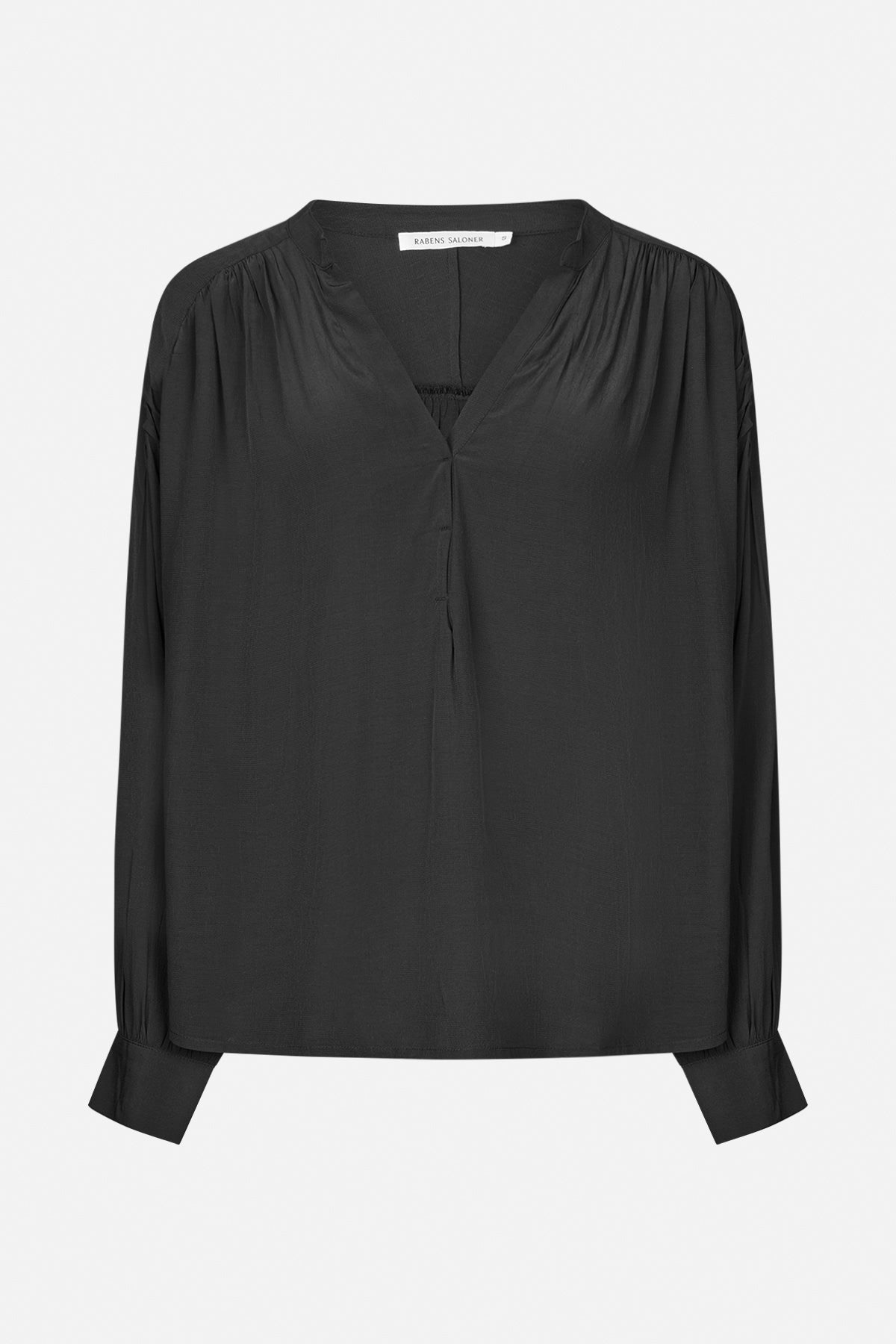 Meg - Sheer lace shirt I Faded black