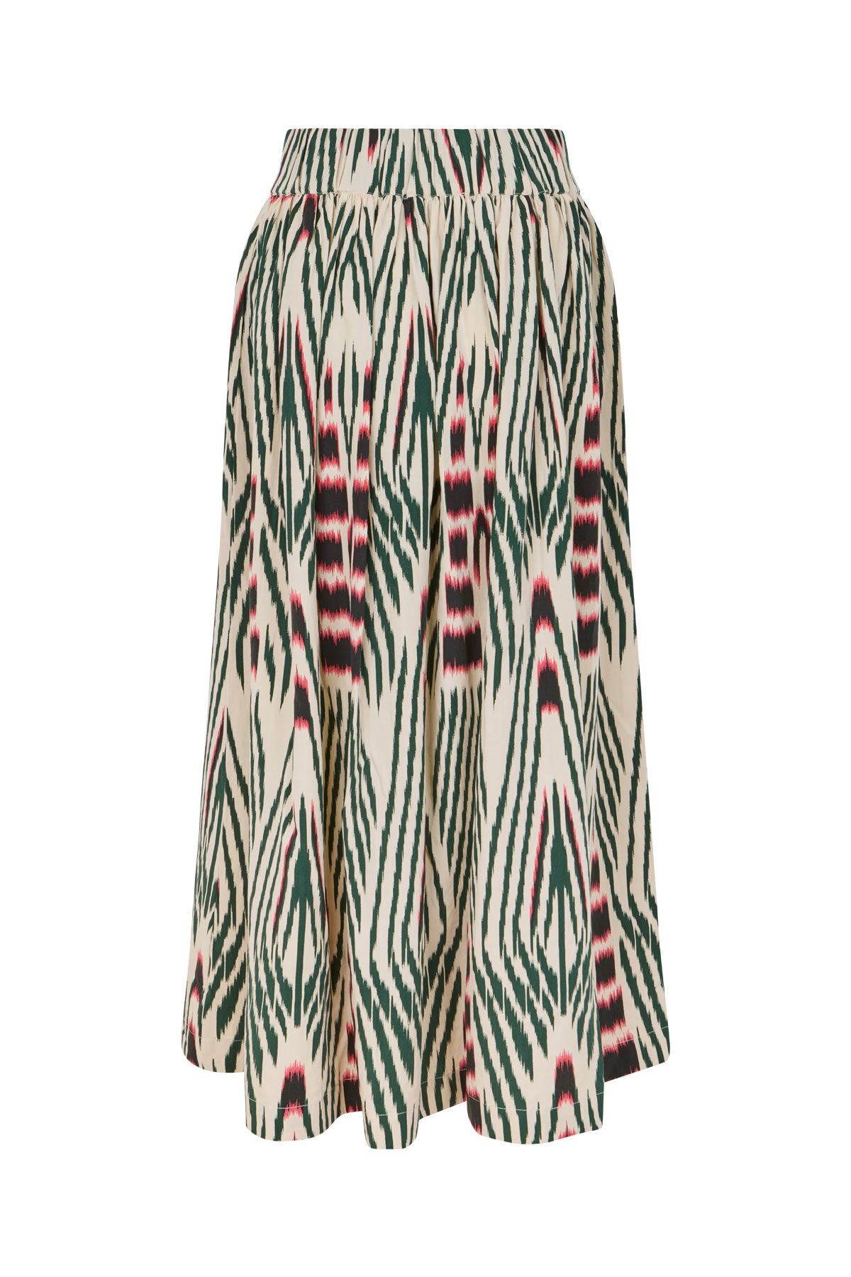 Almas - Ikat full skirt I Forest pink sand