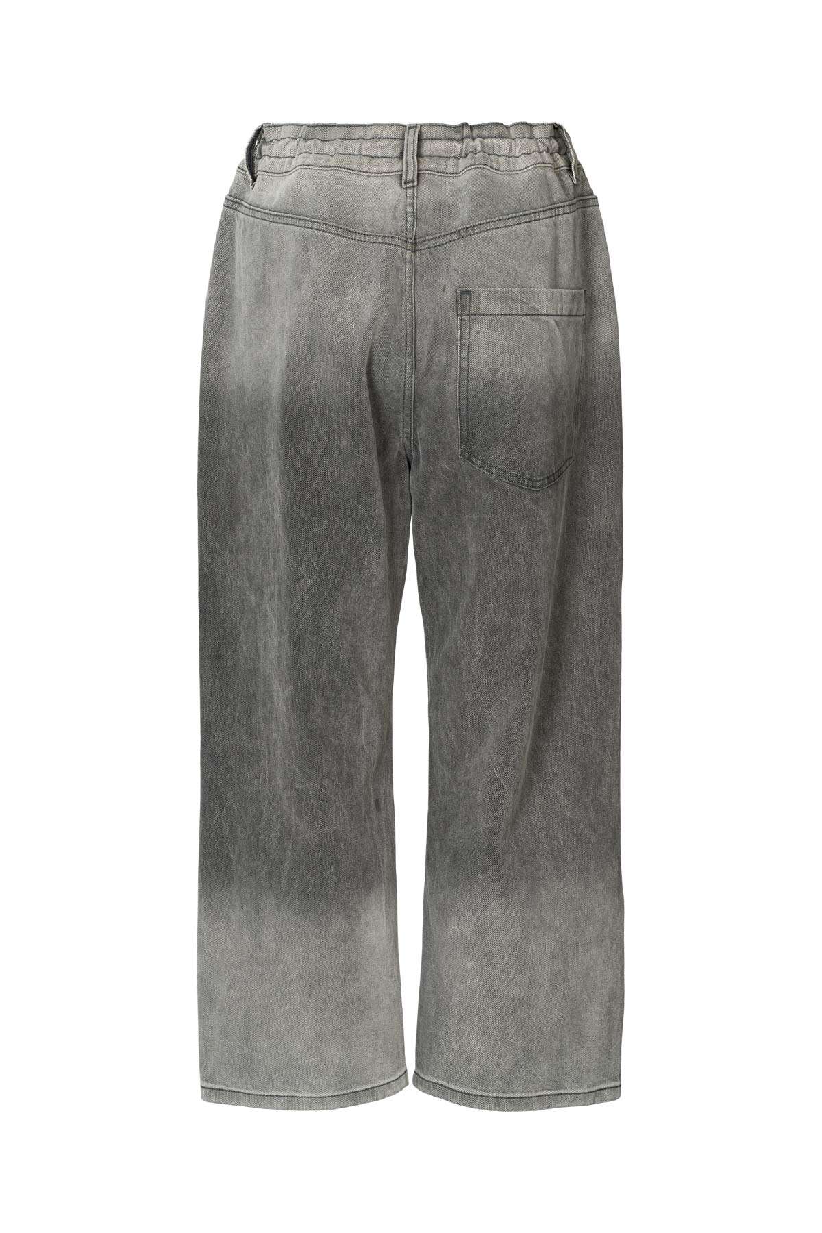 Beza - Grey denim drawstring pants I Washed grey