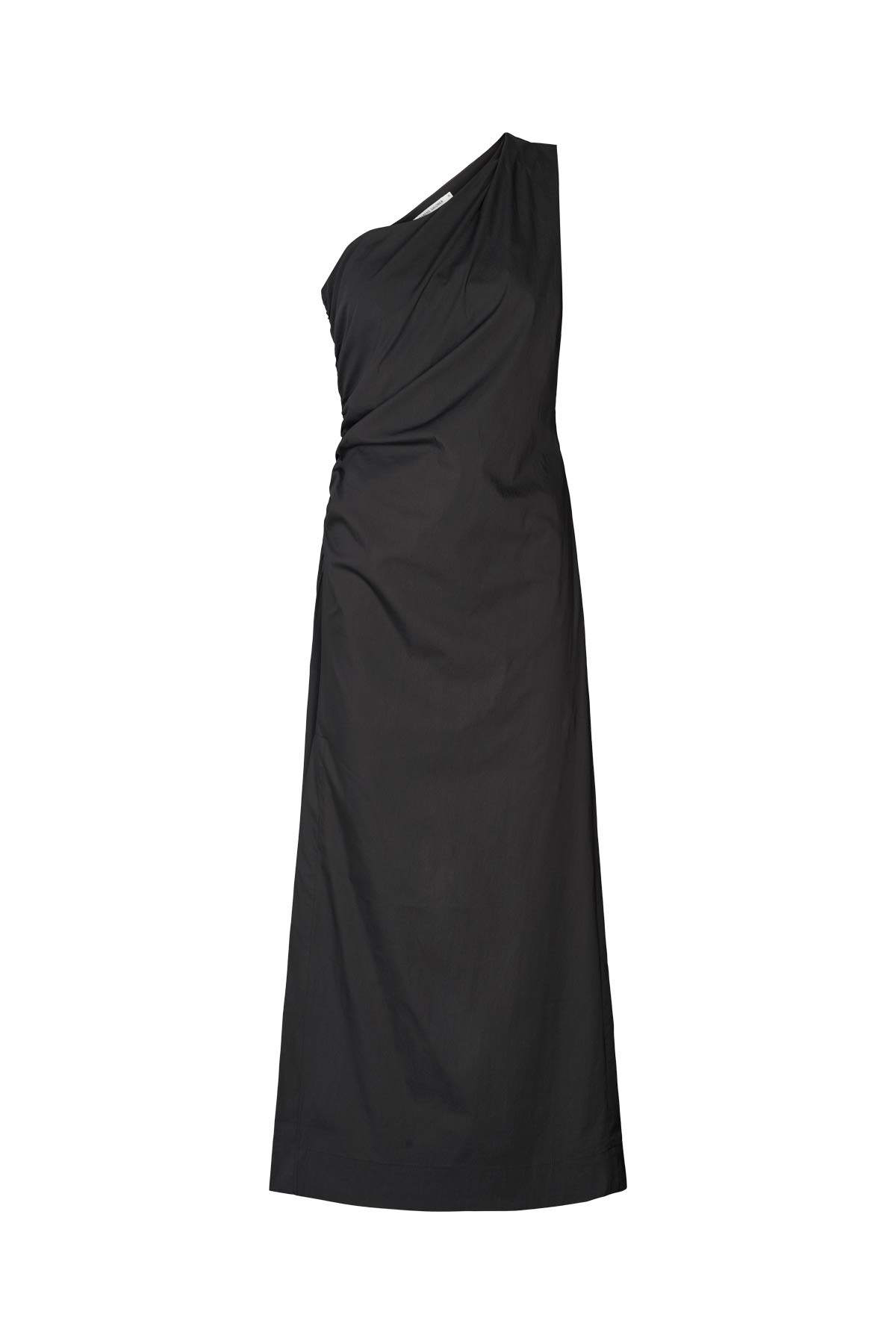 Aryana - Papery one shoulder long dress I Black
