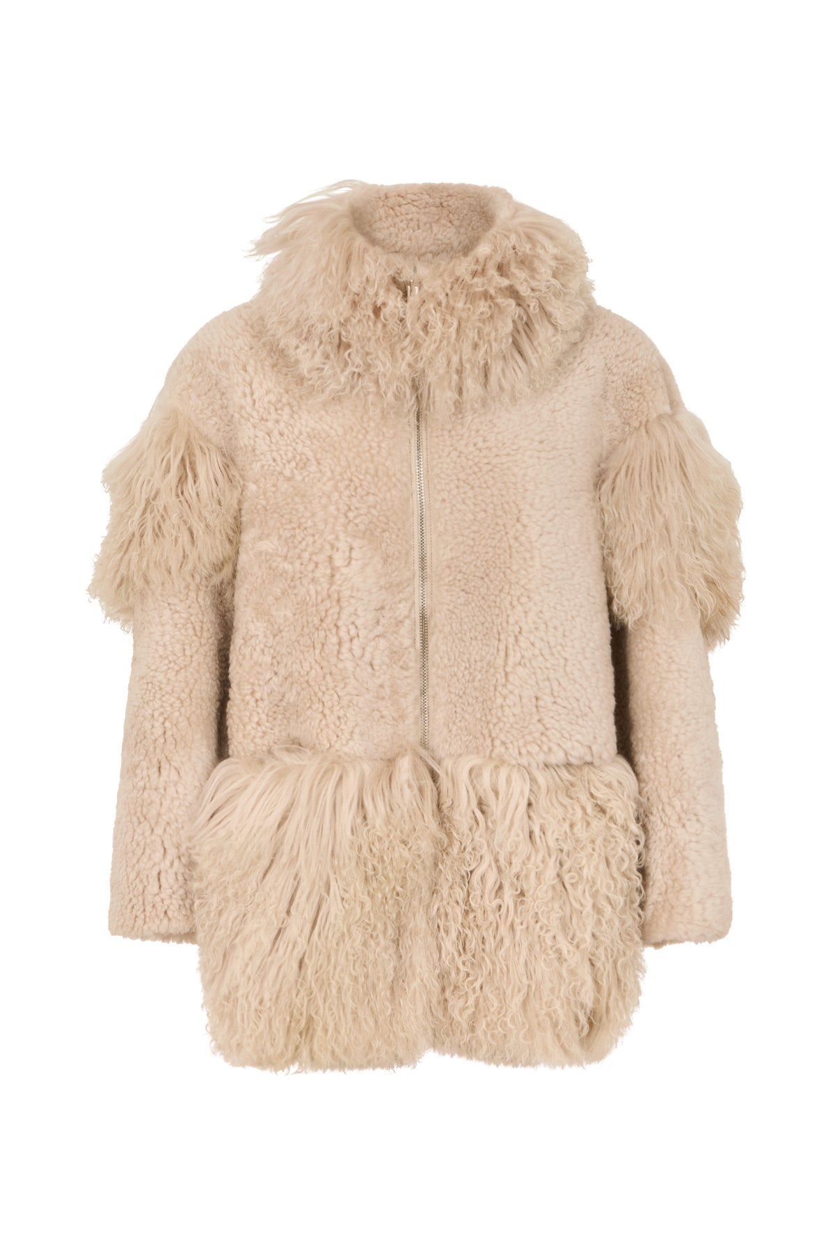 Stacia - Duo shearling jacket I Chalk