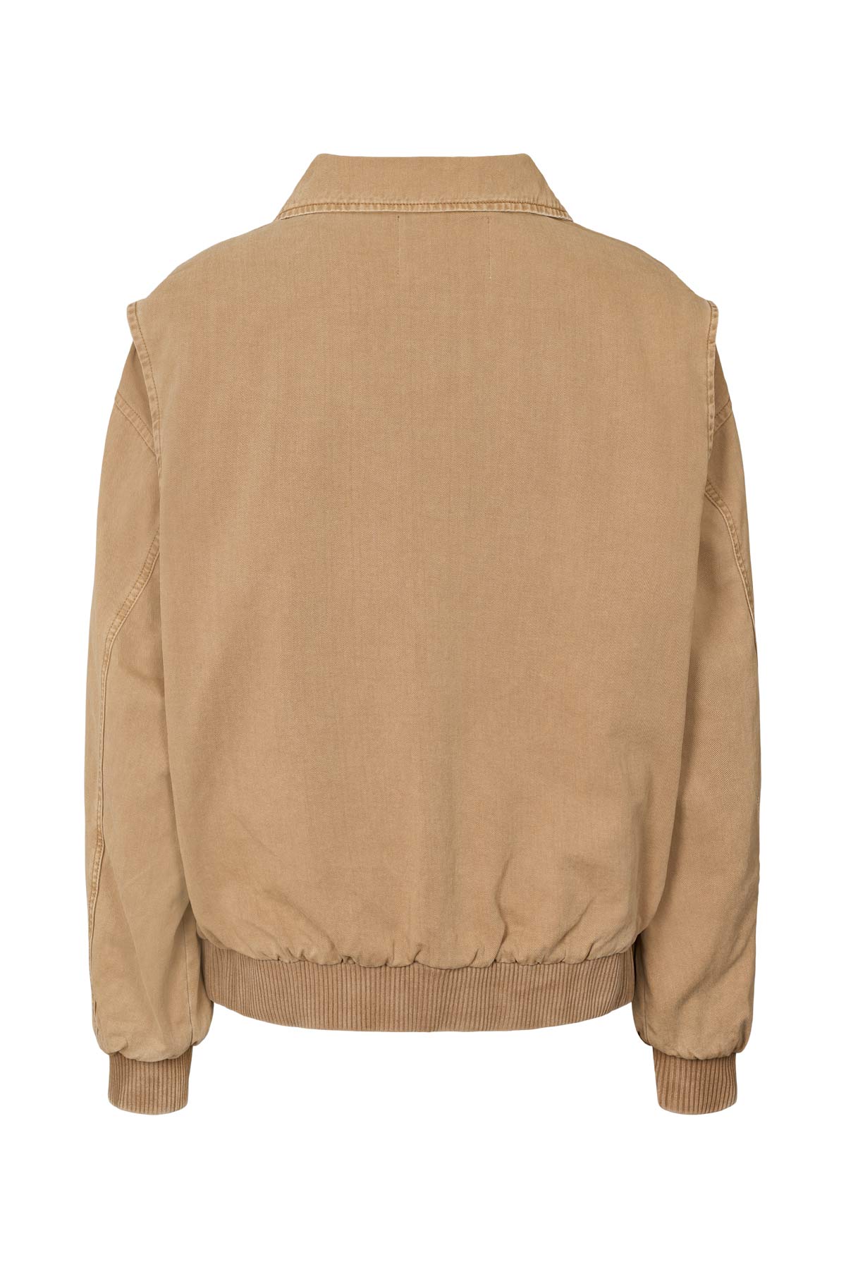 Ezmira - Canvas padded bomber I Washed tobacco