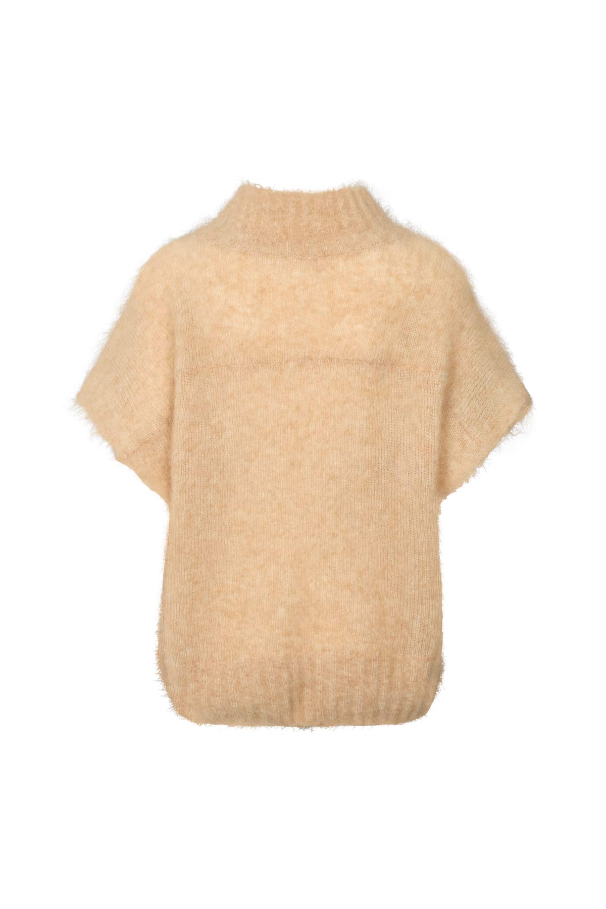 Asna - Superlight knit tunic top I Light camel