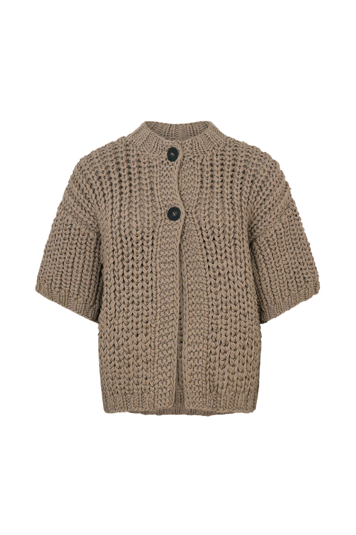 Alice - Rope knit cardigan I Walnut