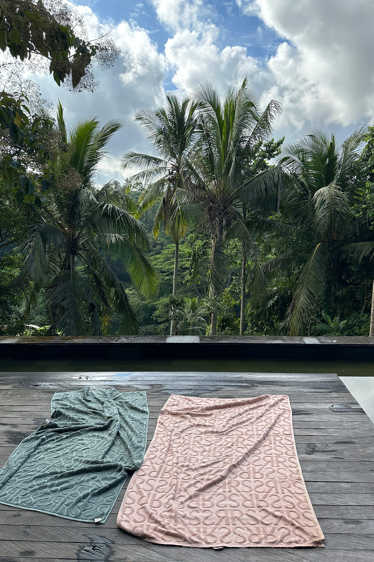 Bath towel - Monogram bath towel I Sage