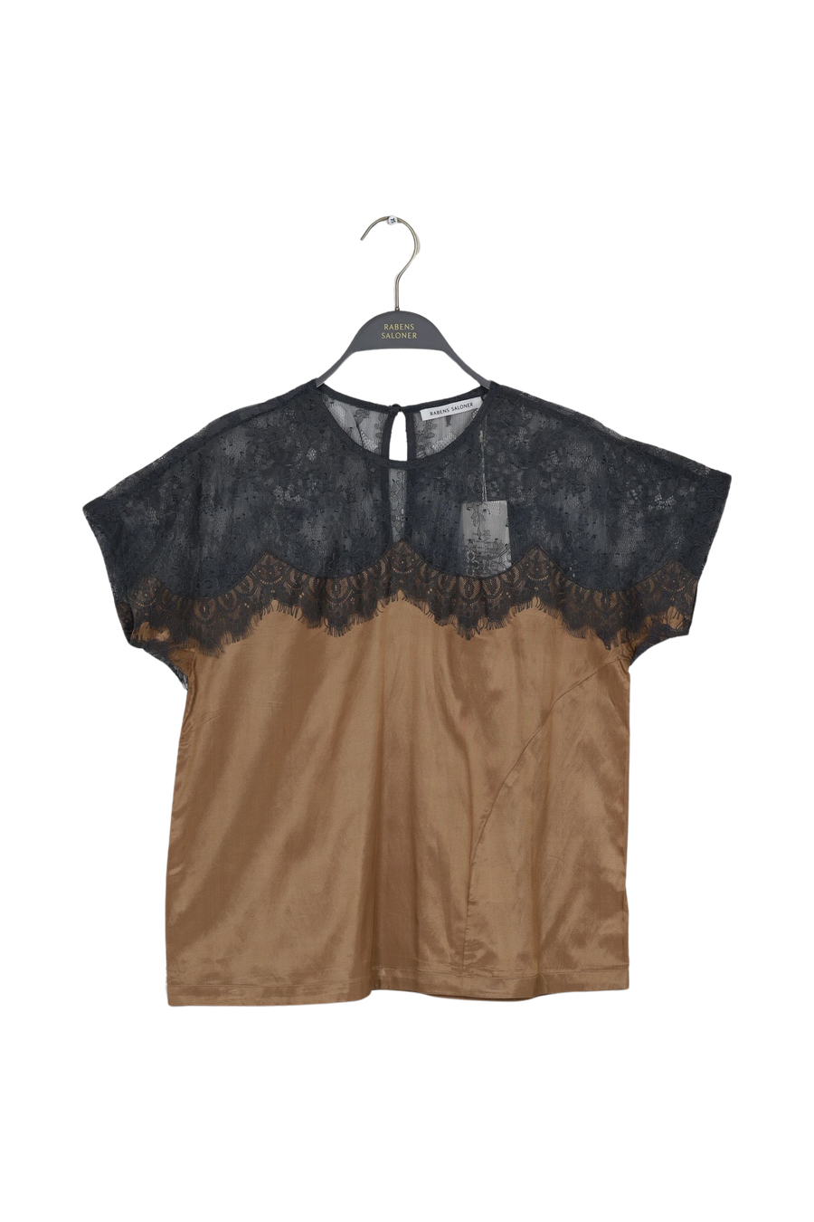 PreLoved Buggi - Sheer lace t-shirt I Dark shadow combo - XS/S
