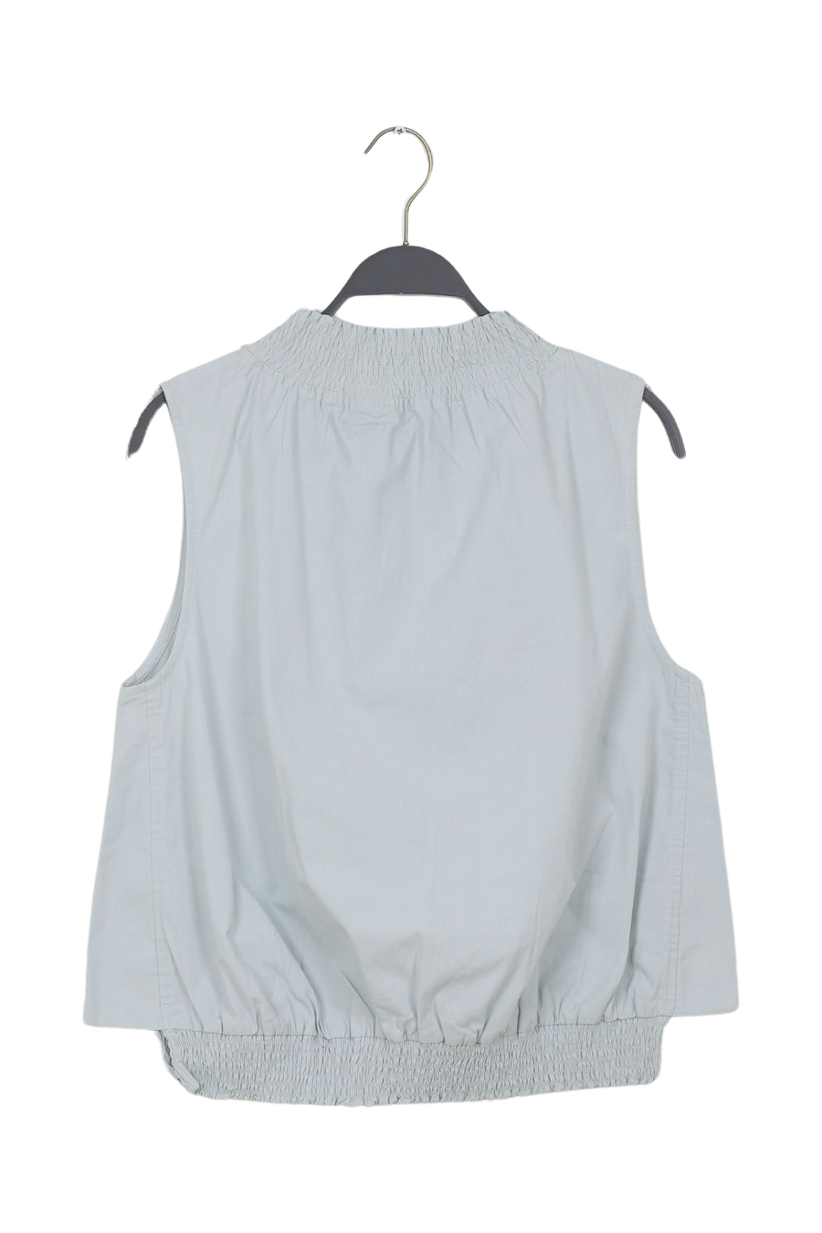 PreLoved Fiola - Poplin heavy shirring top I Sky blue - L