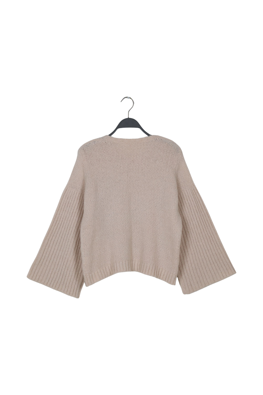 PreLoved Emiko - Dual knit rib sleeve sweater I Beige - S