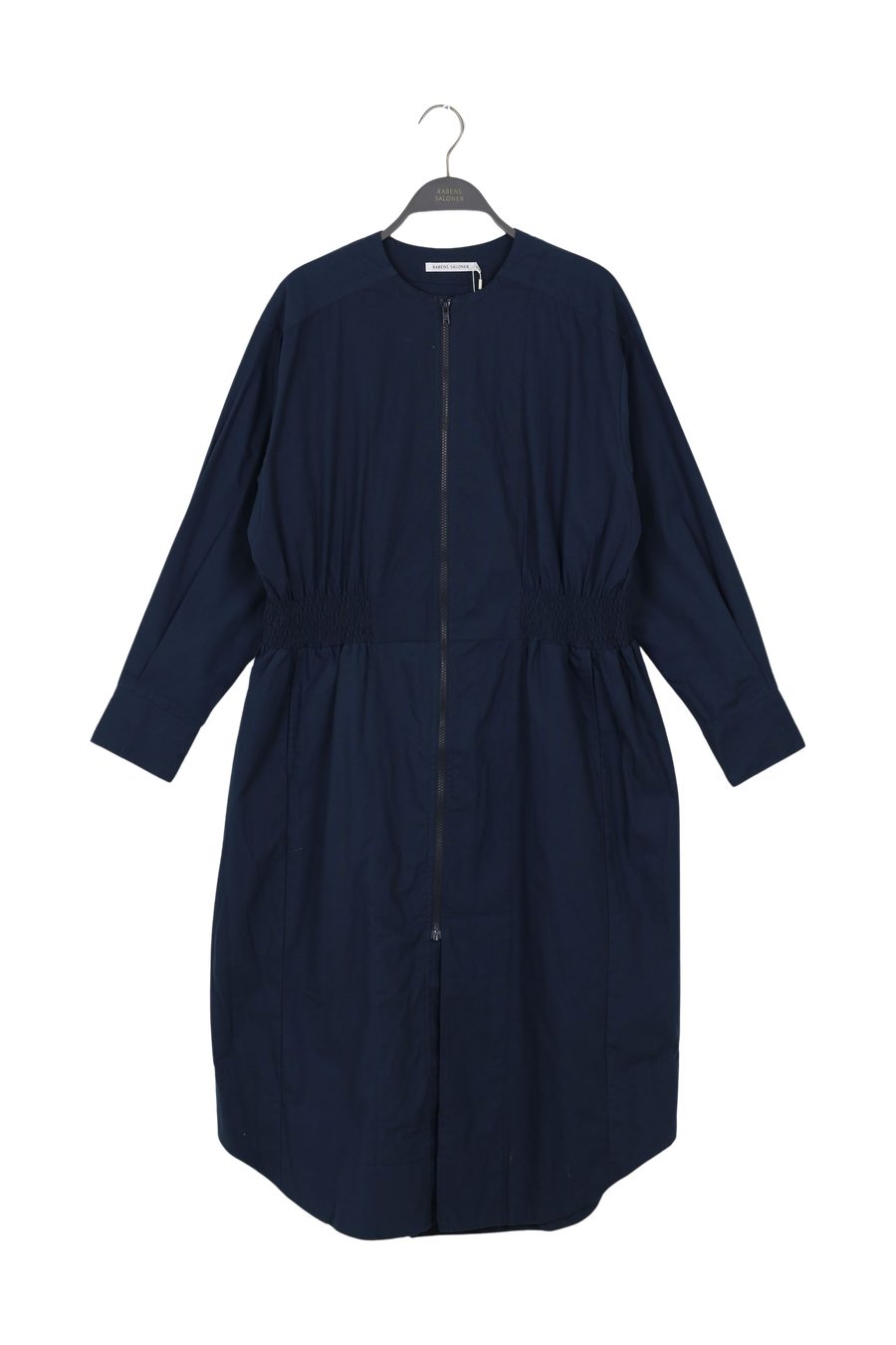PreLoved Poplin heavy zip front dress - Mirell I Oyster - S/M