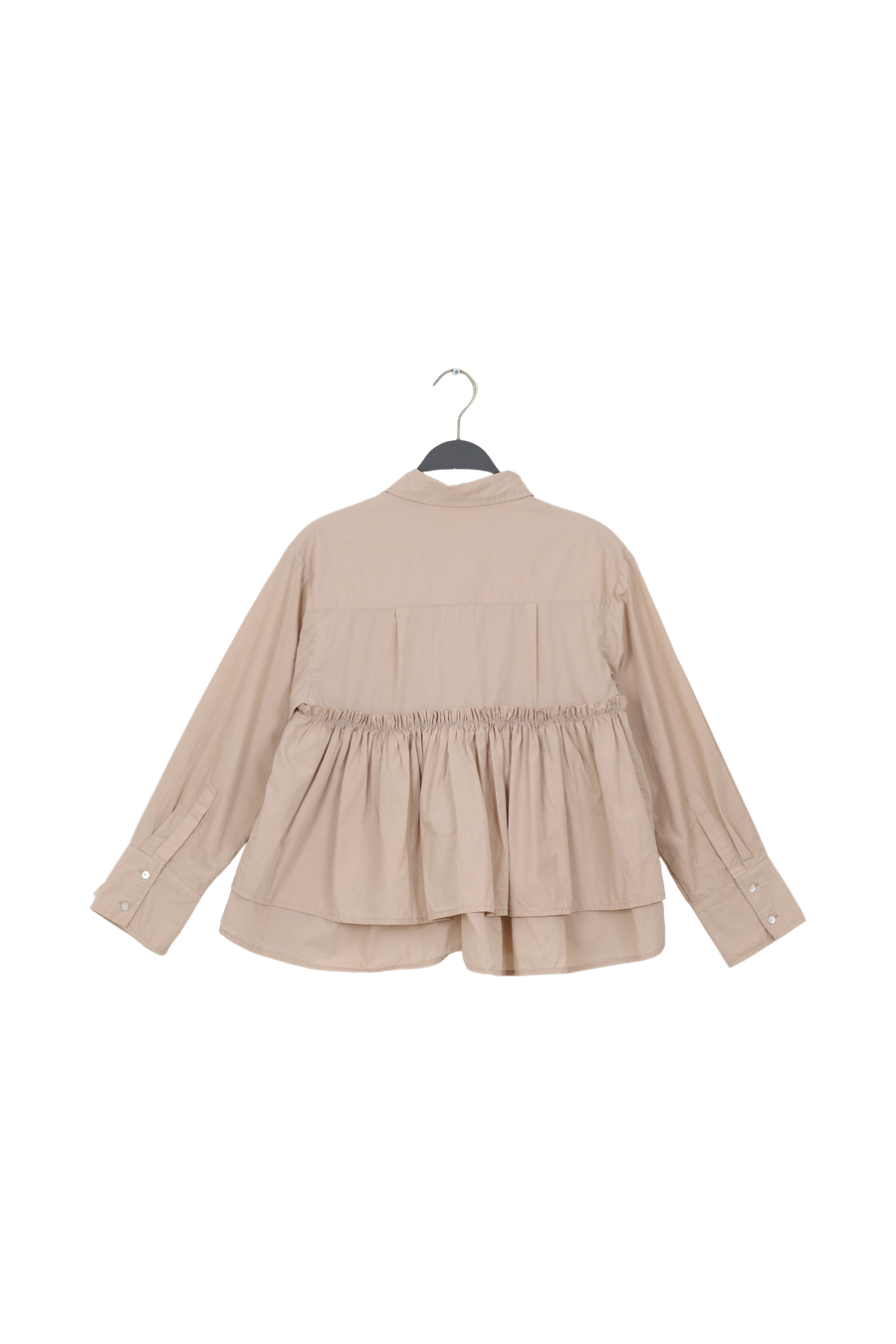 PreLoved Shaker - Poplin frill shirt I Powder - M