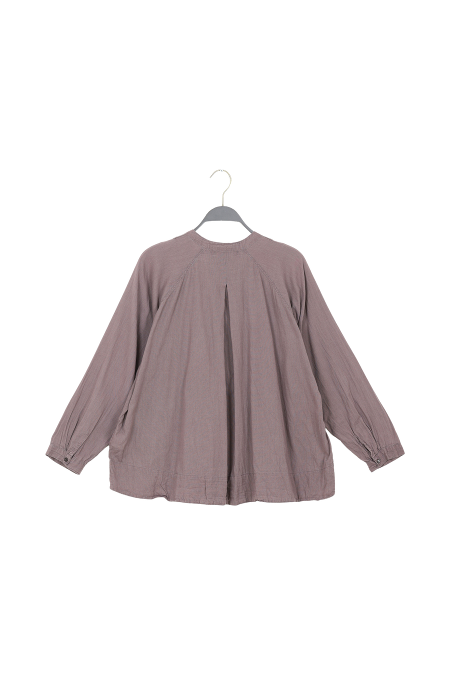 PreLoved Najda - Cotton bib shirt I Plum - XL