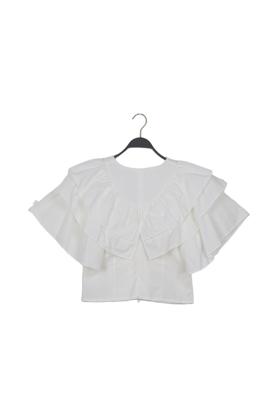 PreLoved Luzia - Angled gather frill top - M