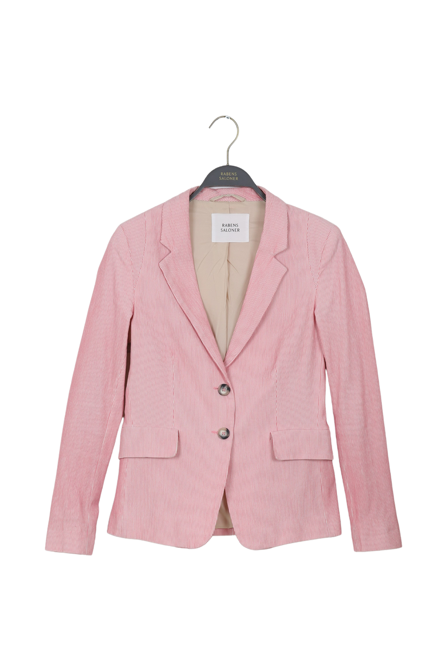 PreLoved Helda - Striped tailoring jacket I Pink stripe - M