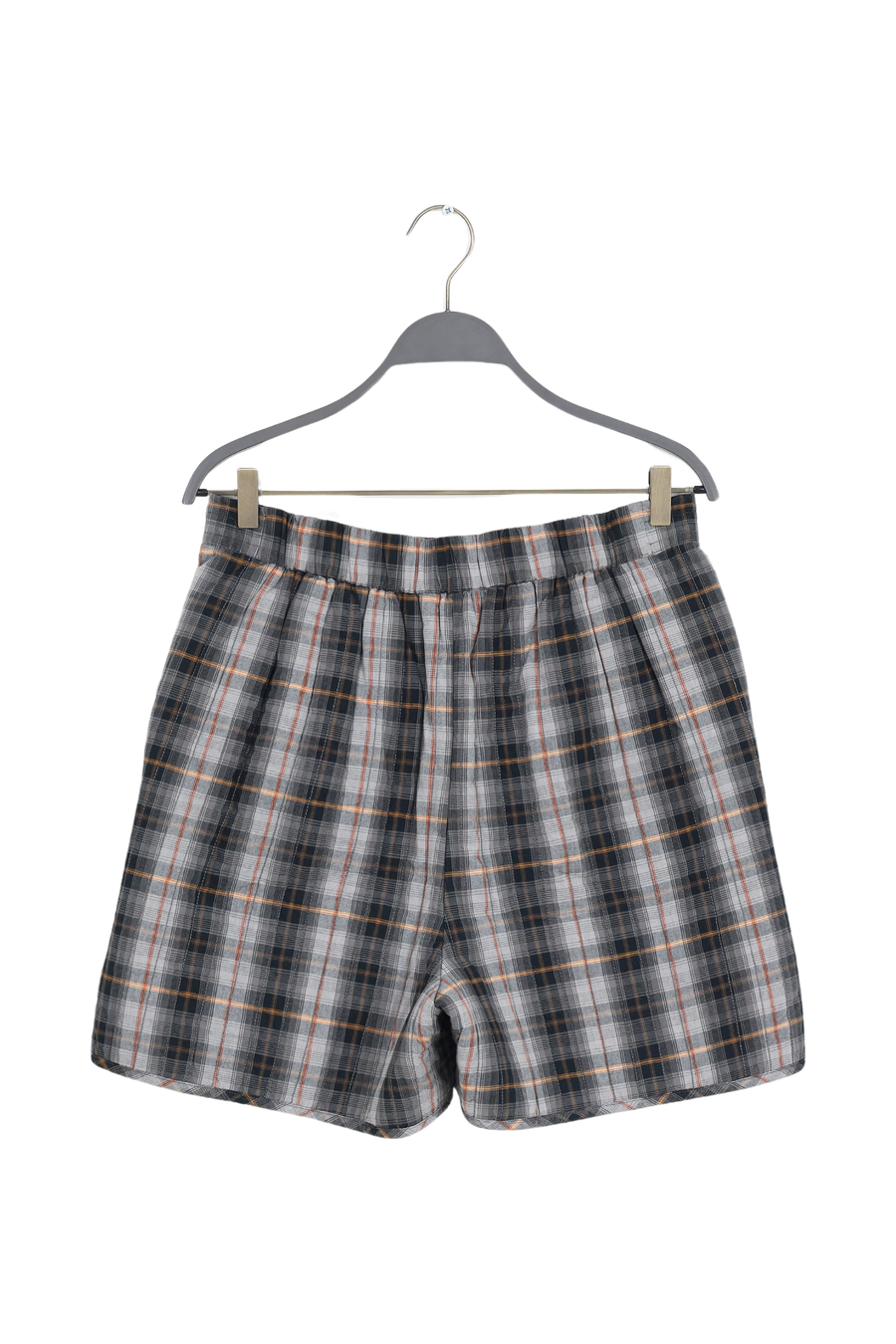 PreLoved Severine - Check shirting padded shorts I Grey check - L
