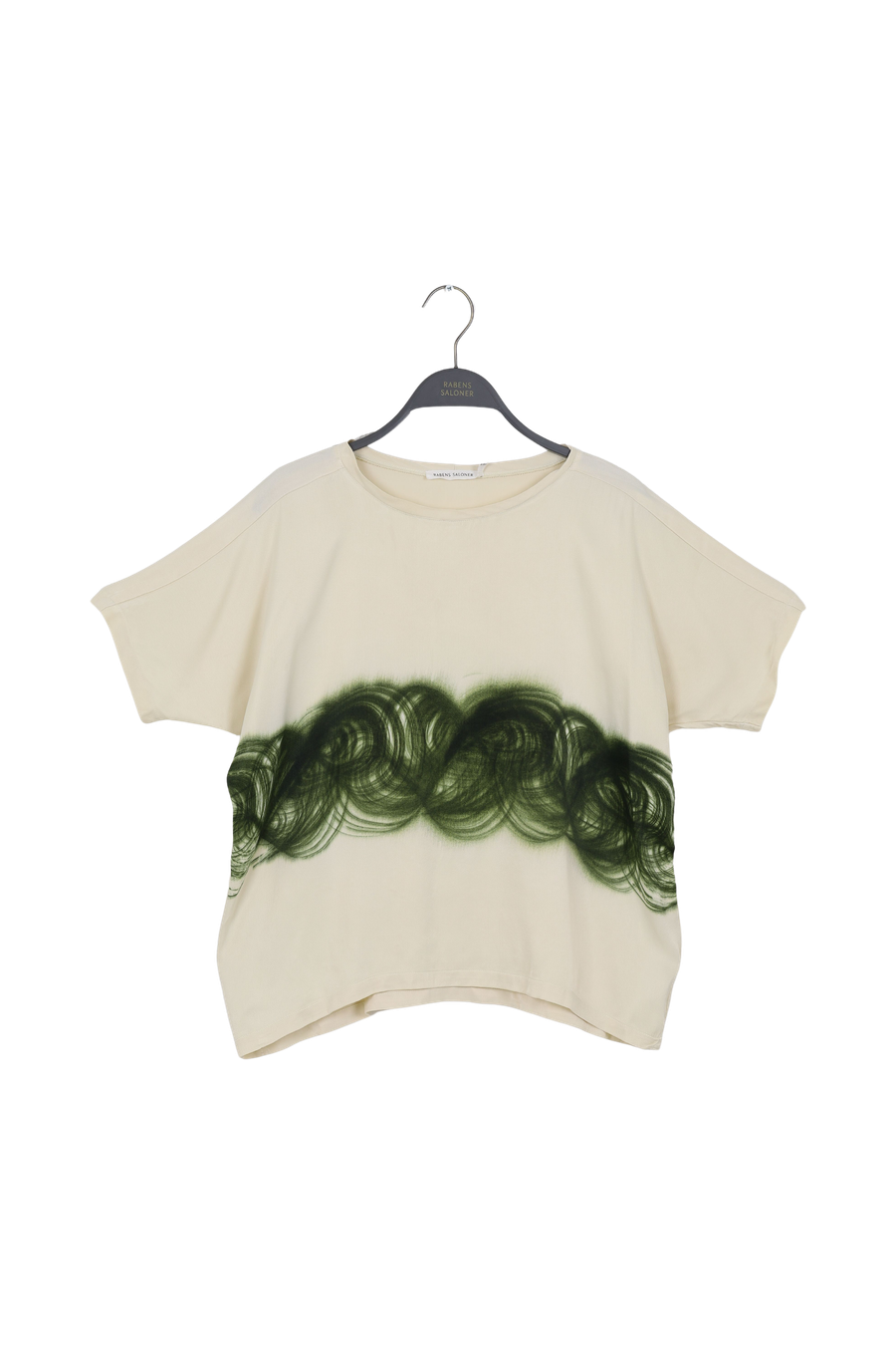 PreLoved Swirl cropped Tshirt - Maggi I Olive chalk combo - XS/S