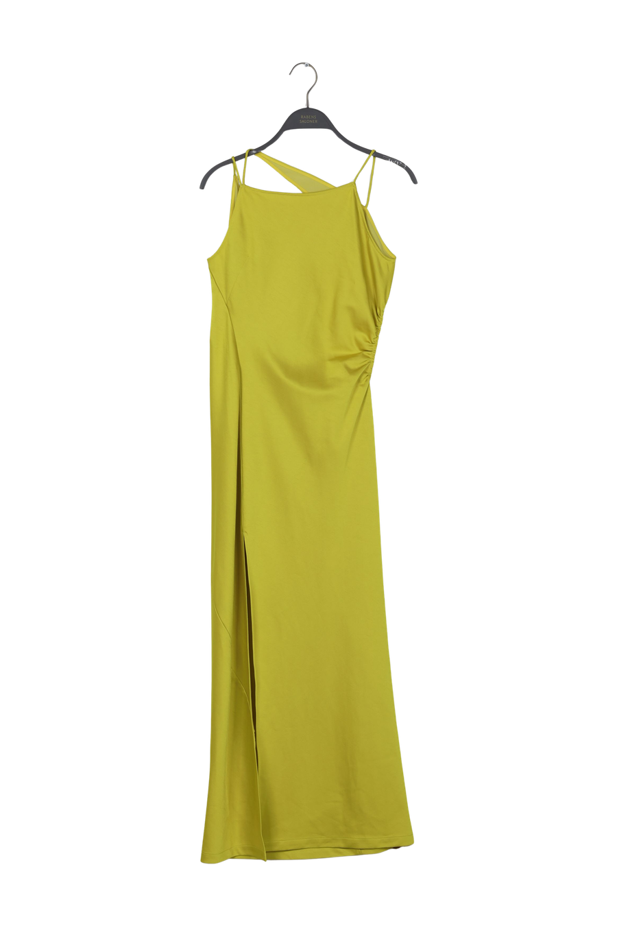PreLoved Pandora - Techno drape fitted dress I Acid yellow - S