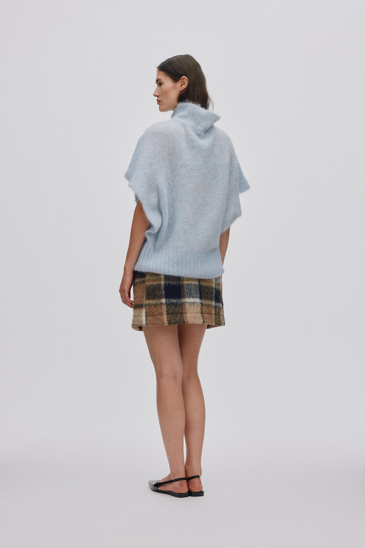 Superlight knit tunic top - Asna I Ice blue