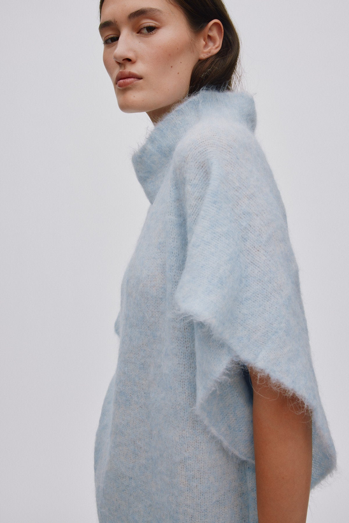 Superlight knit tunic top - Asna I Ice blue