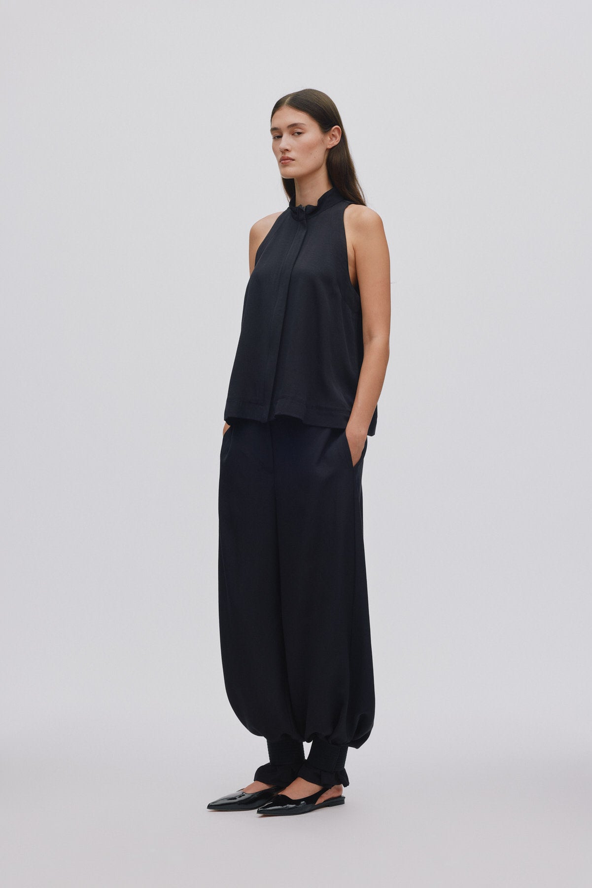 Grossgrain cuff detail pants - Dalvina I Black