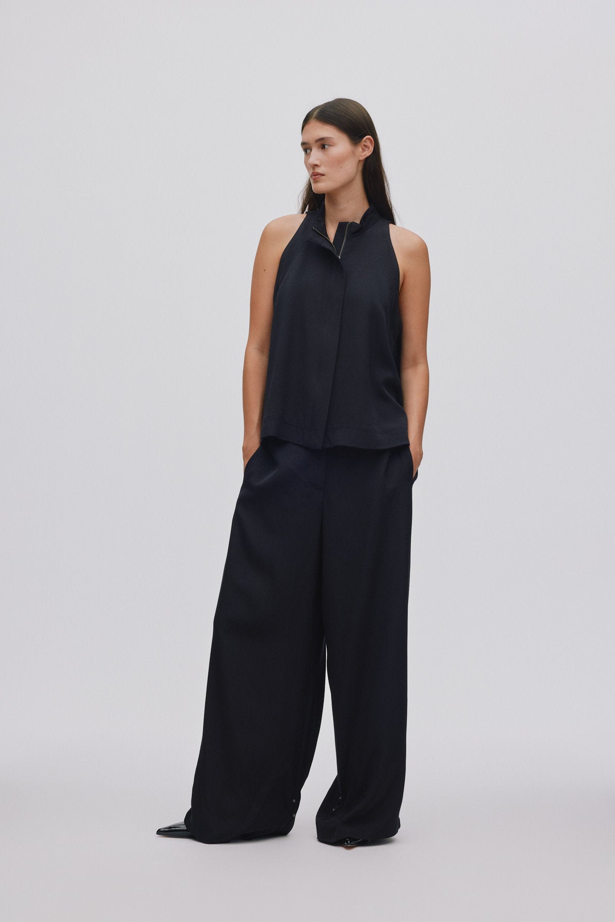 Grossgrain halter top - Kaley I Black