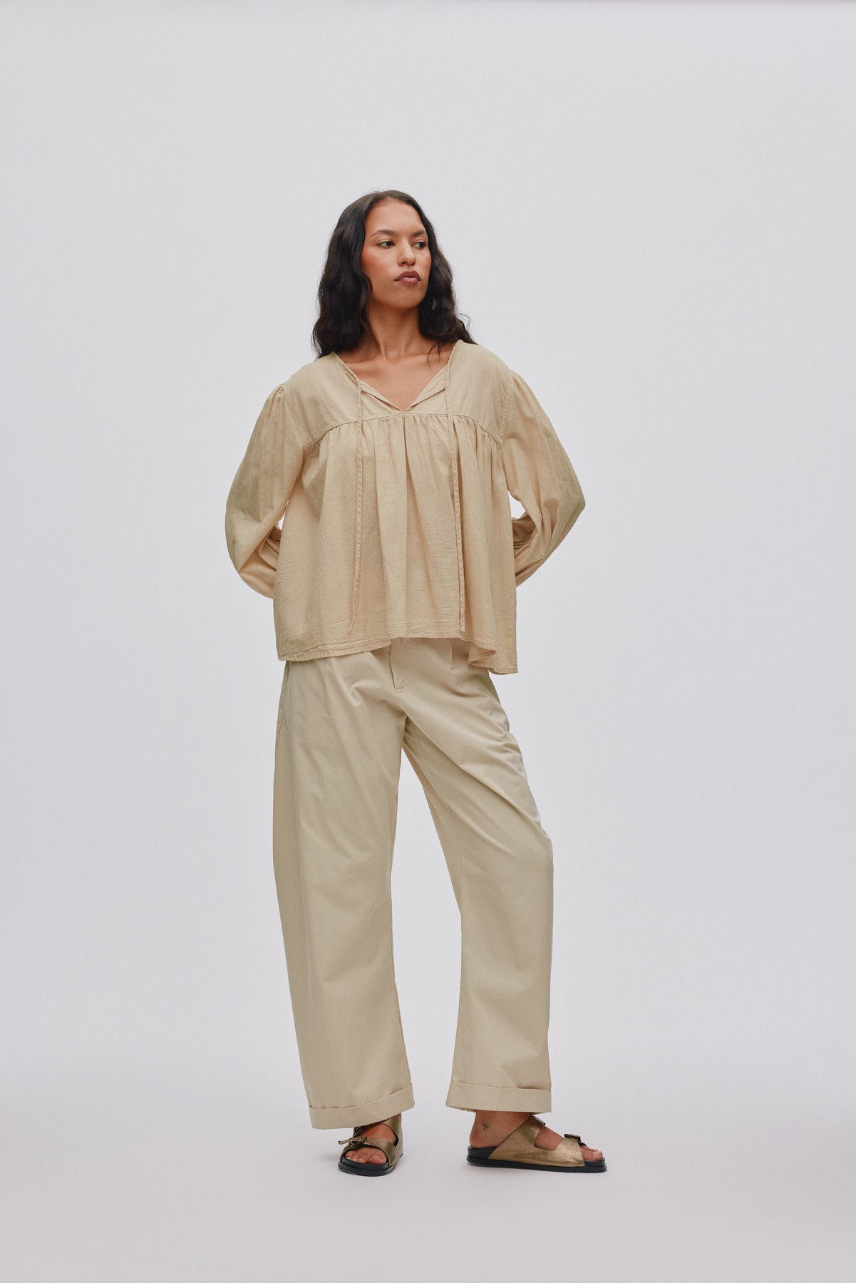Eike - Cotton full sleeve blouse I Macadan
