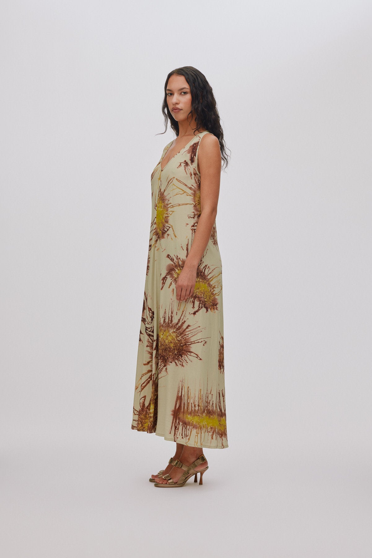Alpa - Sea urchin long dress I Grey combo